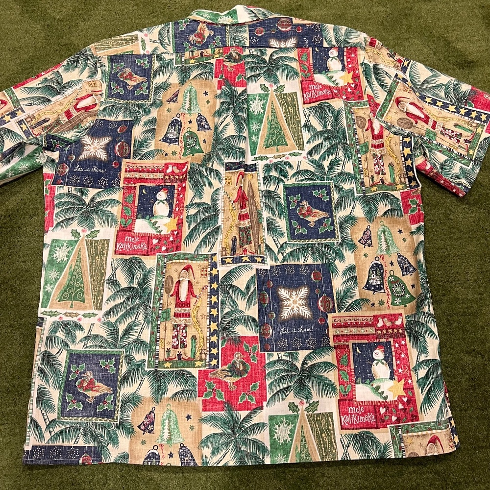 VTG Reyn Spooner Mele Kalikimaka 2008 Limited Christmas Hawaiian Shirt XXL - Picture 7 of 7